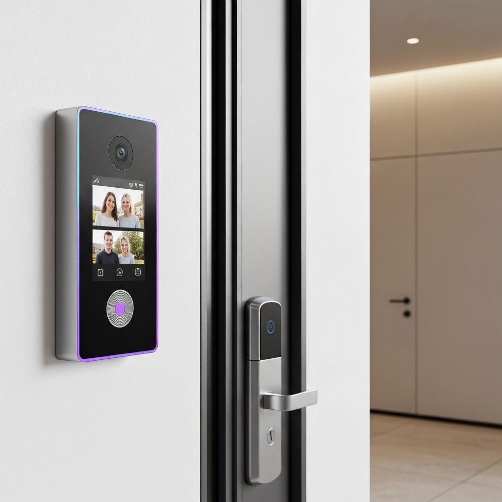 Video porteiro eletronico instalado em entrada de edificio